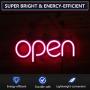 LED Open Sign,16x6 inch Open Sign for Business,with Multiple Flashing Modes, Ideal for Restaurant, Bar, Salon and More,24V/1A Power Supply，with Open/Close Sign (Purple)