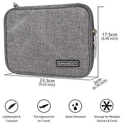 GANAMODA Electronics Travel Organizer, Gadgets for Men Small Bag tech Accessories Travel case Cord Organizer for USB Cable Phone Mini Tablet
