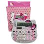 Cute Desk Calculator Cartoon Hellokitty Office Calculator Beauty Rhinestone Calculators Large Display Best Accounting Calculators, Battery Solar Calculator Desktop Calculatos Womens (White)