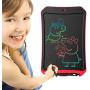 JRD&BS WINL Writing Tablet for Birthday Gift,Kids Toy 8.5 Colorful Electronic Writings Pads Drawing Board Gifts for Kids Office Blackboard-Erase Button Lock Included(Red-CS)