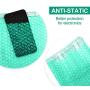 Fuxury Green Anti-Static Bubble Pouches 7.5x7.5 Inch,2 Rolls 50 Packs Total Anti-Static Bubble Cushioning Wrap Pouch Bag Roll Bubble Bags Pouches