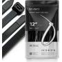12 inch Zip Ties Heavy Duty - Black Zip Ties | Cable Ties Straps & Zipties - Plastic Ties Wire Ties Wraps for Cables
