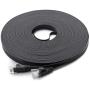 Cat 6 Ethernet Cable Black 150 ft (at a Cat5e Price but Higher Bandwidth) Flat Internet Network Cable - Cat6 Ethernet Patch Cable Short - Computer LAN Cable with Snagless RJ45 Connectors