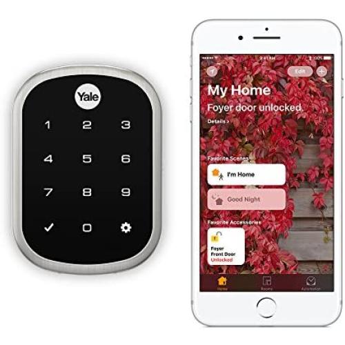 Yale Assure Lock SL - Key Free Smart Lock with Touchscreen Keypad - Works with Apple HomeKit and Siri (YRD256iM1619) in Satin Nickel