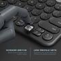 Multi-device Bluetooth keyboard, Jelly Comb Rechargeable Wireless Bluetooth Keyboard Switch to 2 Devices for Cellphone, Tablet, PC, Smart TV, Macbook iOS Android Windows-B046 (Black)