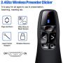 Wireless Presenter Remote, ESYWEN RF 2.4GHz USB Presentation Remote Control PowerPoint Presentation Clicker for Keynote/PPT/Mac/PC…