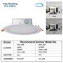 Lightdot 6 Inch 3000K/4000K/5000k/ Color Temperature Adjustable 12W Ultra Thin LED Recessed Down Light with Junction Box Dimmable(12W=100W), 12 Pack