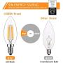 LEDERA Dimmable E12 Candelabra LED Light Bulb, 40 Watt Equivalent, Warm White 2700K, Filament Clear Glass Candle Lamp for Ceiling Fan Home Decor, Pack of 12