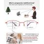 Alsenor Progressive Multifocal Computer Reading Glasses Blue Light Blocking Reader Glasses Frame For Men and Women (Red, 2.0 x)