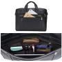 Polare Napa Leather 17 Briefcase Laptop Business Messenger Bag For Men Fits 17.3 Laptop
