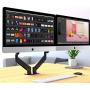 Suptek Dual Monitor Mount Stand-Height Adjustable Gas Spring Monitor Arm Desk Mount for 2 Computer Screens 17 to 27 inches - Each Arm Holds up to 13.2lbs(MD8SP)
