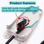 Twidec/Heavy Duty Foot Switch SPDT NO NC AC250V 10A Electric Pedal Momentary Foot Pedal Switch with 5-ft Cable with Piggyback Plug (3-Pronged) FS-3XCT