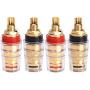 2 Pairs 4mm Banana Plug Socket Connector Binding Post for Amplifier Speaker Terminal Socket Connector & Audio Video Cable Plugs & Adapter (Large-Short)