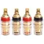 2 Pairs 4mm Banana Plug Socket Connector Binding Post for Amplifier Speaker Terminal Socket Connector & Audio Video Cable Plugs & Adapter (Large-Short)