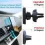 2 Pack Magnetic Phone Car Mount, Apps2car Car Phone Holder Mount Magnetic, Built in 6 Strong Magnets, Air Vent Cell Phone Holder for Car with Adjustable Secure Tightening System