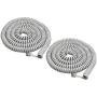 SHONCO 2 Pack White Coiled Telephone Handset Cord 23 Ft Uncoiled / 3 ft Coiled Landline Telephone Accessory