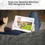 Atatat Digital Photo Frame with IPS Screen - 1280x800 Digital Picture Frame with 1080P Video, Music, Photo, Remote Control, Auto Rotate, Calendar, Time (7 Inch White)