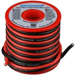 BNTECHGO 14 Gauge Silicone Wire Spool 20ft Red and 20ft Black Flexible 14 AWG Stranded Copper Wire