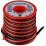 BNTECHGO 14 Gauge Silicone Wire Spool 20ft Red and 20ft Black Flexible 14 AWG Stranded Copper Wire