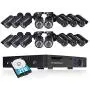 DEFEWAY 16 Channel Security Camera System,1080P Lite 16CH Surveillance DVR Recorder System, 16 x 720P Weatherproof Indoor Outdoor Cameras with Night Vision, Pre-Installed 2TB Hard Drive,Remote Access