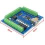 3 Axis USB Mach3 CNC Controller Kit, Nema23 Stepper Motor 76mm 270Oz-in 3A 1.8Nm + CNC Motion Control Board Signal Output 0-10V + TB6600 Driver 4.5A + 350W 24V DC Switch Power Supply
