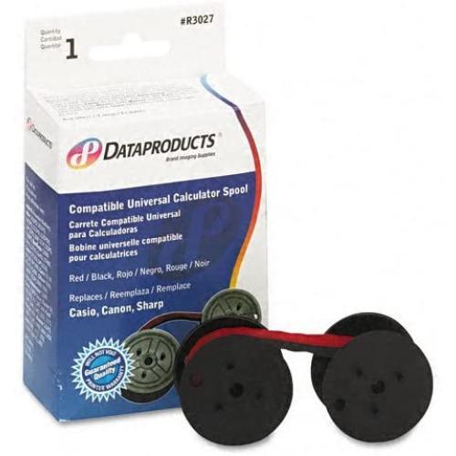 Dataproducts R3027 Red/Black Ribbon for Universal Calculator Spool C-Wind, 4-pack