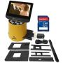 Wolverine Titan 8-in-1 20MP High Resolution Film to Digital Converter with 4.3'' Screen and HDMI Output, Worldwide Voltage 110V/240V AC Adapter & 32GB SD Card (Bundle) (Yellow)