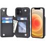 Arae Case for iPhone 12 and iPhone 12 Pro - Wallet Cover with PU Leather Card Holder - Black
