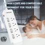ROOTOMA Power Strip Surge Protector with Individual Switches,6ft Extension Cord with Switch on/Off,ETL Certified,125V/15A Mountable for Aquarium Home Office Garage