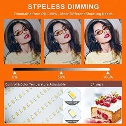 Bi-Color LED Video Filming Light with Tripod Stand 240x2 SMD Lamp Beads CRI 96+ 3200K~6000K Dimmable LED Soft Metal Shell Lighting Kit for Studio,YouTube,Product Photography,Video Shooting (2 Packs)