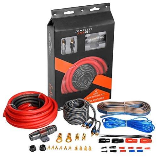 TOPSTRONGGEAR 4 Gauge Amp Kit True 4 AWG Amplifier Installation Wiring Amp Kit Install Cables