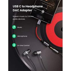 UGREEN USB C to 3.5mm Headphone Adapter Type C Dongle Audio Jack Converter with DAC Chip Compatible for Galaxy S21 Note20 Ultra S20 Note10 S10 Pixel 4 3 2 XL iPad OnePlus Red