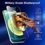 （3 Pack ） Amuoc Tempered Glass Film for Apple iPhone 12 Screen Protector and iPhone 12 pro Screen Protector， with (Easy Installation Tray) Anti Scratch, Bubble Fre, Apple iPhone 12/12Pro/6.1inch