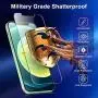 （3 Pack ） Amuoc Tempered Glass Film for Apple iPhone 12 Screen Protector and iPhone 12 pro Screen Protector， with (Easy Installation Tray) Anti Scratch, Bubble Fre, Apple iPhone 12/12Pro/6.1inch