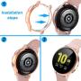 2 Pack Screen Protector Case for Samsung Galaxy Active 2 40mm, All-Around TPU Anti-Scratch Flexible Case Soft Protective Bumper Cover for Samsung Galaxy Watch Active 2. Clear and Rose Gold(40mm)
