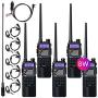 TIDRADIO UV-5R High Power Ham Radio Handheld Walkie Talkie with 3800mAh Battery and Driver Free Programming Cable (5 Pack)