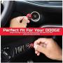ToolEpic for Dodge Challenger Charger Scat Pack Decal Accessories 2015-2020 - Engine Start Stop Button Overlay Sticker Emblem - Push to Start Button Ruby Red Badge Cover - Perfect for Decals