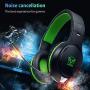 Karvipark H-10 Gaming Headset for Xbox One/PS4/PS5/PC/Nintendo Switch|Noise Cancelling,Bass Surround Sound,Over Ear,3.5mm Stereo Wired Headphones with Mic for Clear Chat