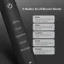 Sonic Electric Toothbrush for Adults, YUNCHI Y7 Rechargeable Ultrasonic Power Whitening Toothbrush, 5 Modes with Smart Timer, 10 Brush Heads & Travel Case, Black