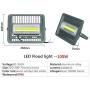 ASIGN 100W LED COB Outdoor Flood Lights, Super Bright Work Lights 10000lm 500W Halogen Bulb Equivalent 6000K Daylight White IP66 Waterproof Security Light for Garage Backyard Gate Driveway, etc.