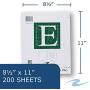 Roaring Spring 5x5 Grid Engineering Pad, 15# Green, 3 Hole Punched, 8.5'' x 11'' 200 Sheets, Green Paper