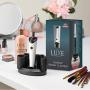 Luxe Makeup Brush Cleaner - 5oz Makeup Cleaning Solution Included |USB Charging Station| 3 Adjustable Speeds| Instantly Wash and Dry Your Makeup Brushes