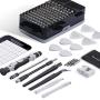 Computer Repair Kit, 122 in 1 Magnetic Laptop Screwdriver Kit, Precision Screwdriver Set, Small Impact Screw Driver Set with Case for Computer, Laptop, PC, for iPhone, Watch, Ps4 DIY Hand Tools -Grey