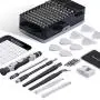 Computer Repair Kit, 122 in 1 Magnetic Laptop Screwdriver Kit, Precision Screwdriver Set, Small Impact Screw Driver Set with Case for Computer, Laptop, PC, for iPhone, Watch, Ps4 DIY Hand Tools -Grey