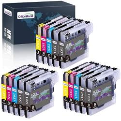 OfficeWorld Compatible Ink Cartridges Replacement for Brother LC-61 LC61, Work with Brother MFC-495CW, MFC-490CW, MFC-6490CW, MFC-6490CW, MFC-6890CDW(6 Black, 3 Cyan, 3 Magenta, 3 Yellow) 15 Pack