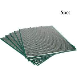 Fielect 150 x 200mm Double Sided PCB Board Universal Printed Circuit Proto Board for DIY Soldering Electronic Projects Practice Test Circuit 5Pcs