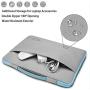 Hseok Laptop Sleeve 13-13.5 Inch Case Briefcase, Compatible All Model of 13.3 Inch MacBook Air/Pro, XPS 13, Surface Book 13.5'' Spill-Resistant Handbag For Most Popular 13''-13.5'' Notebooks, Silver Grey