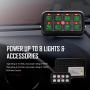 Auxbeam 8 Gang LED Switch Panel Automatic Dimmable Slim Touch Control Panel Box with Harness and Label Stickers for Car Marine Boat Caravan - Green Backlight