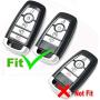 Silicone Car Remote Key Case for Ford Fusion Mustang F-150 F-250 F-350 F-450 F-550 2017 2018 2019 2020 Cover Keyless Fob Shell Skin Holder (Black+Pinkish)