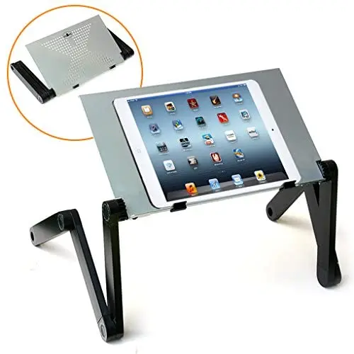 QuickLIFT Adjustable Tablet Stand Mount and Standing Desk Converter for Bed, Couch or Table with X-Vent Cooling for up to 12'' Apple iPad, iPad Pro, iPad Air, iPad Mini QuickLIFT Adjustable Tablet Stand Mount and Standing Desk Converter for Bed, Couch or Table with X-Vent Cooling for up to 12'' Apple iPad, iPad Pro, iPad Air, iPad Mini
